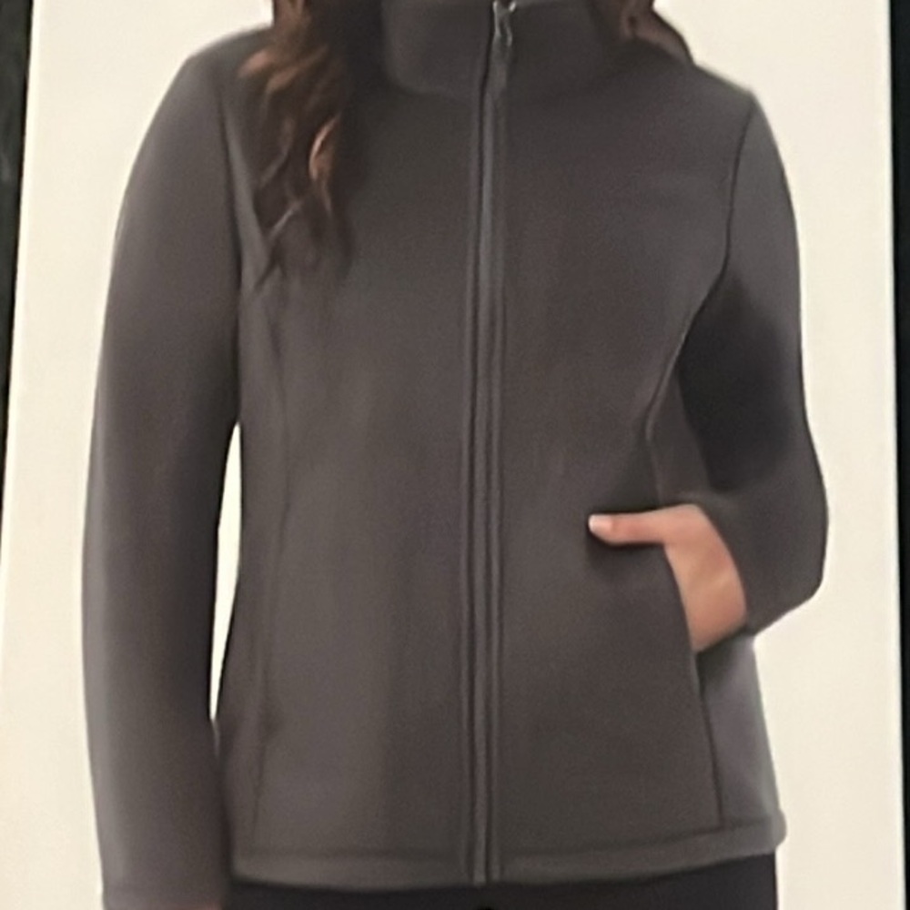 New (32 HEAT) woman's fleece jacket size L in navy blue color